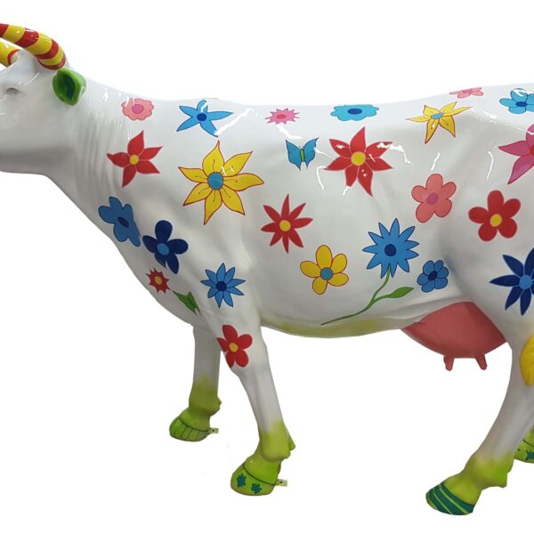 Abstrakte Lebensgroße Kuh - Designer Hochglanz - Pop Art - 210 cm