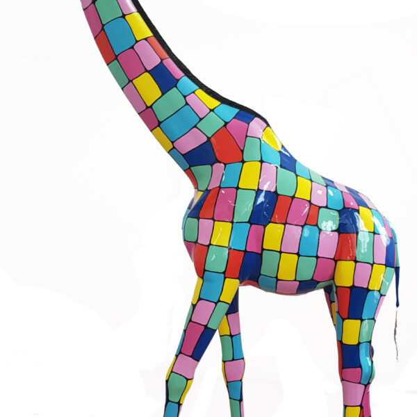 Pop Art, Lebensgroße 320 cm Giraffe, Designer Hochglanz,