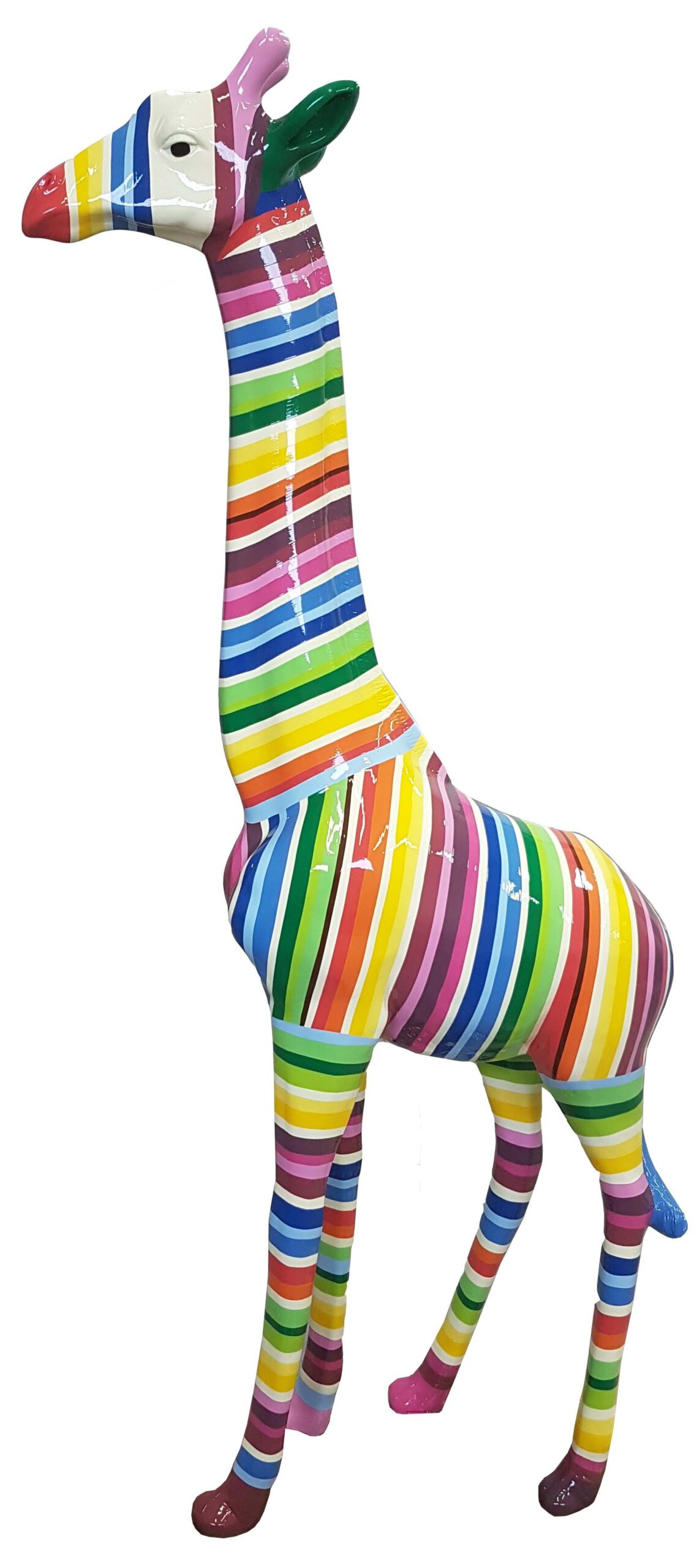 Pop Art, Lebensgroße 205 cm Giraffe, Designer Hochglanz,