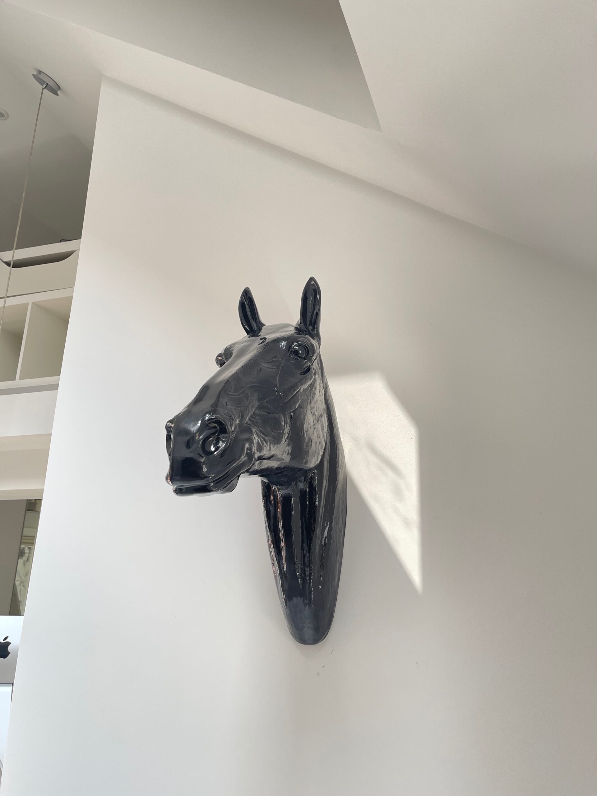 Elegante Lebensgroße Pferdekopf, Design, Wanddekoration, Hochglanz Lack - obrazek 2