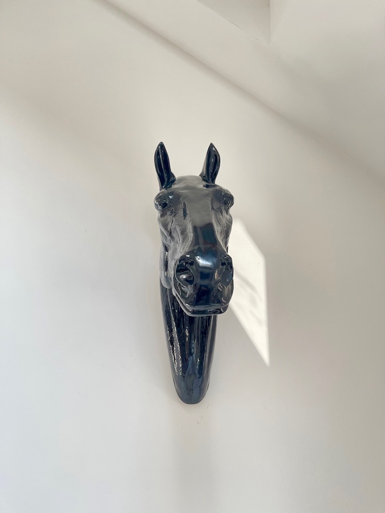 Elegante Lebensgroße Pferdekopf, Design, Wanddekoration, Hochglanz Lack - obrazek 4