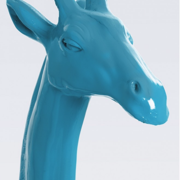 Elegante Pop Art, Lebensgroße 205 cm Giraffe, Designer Hochglanz,