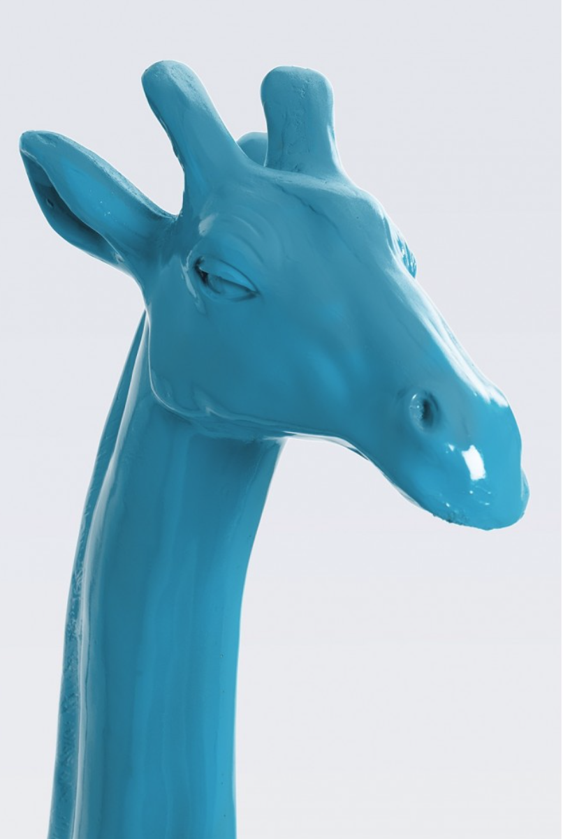 Elegante Pop Art, Lebensgroße 205 cm Giraffe, Designer Hochglanz,
