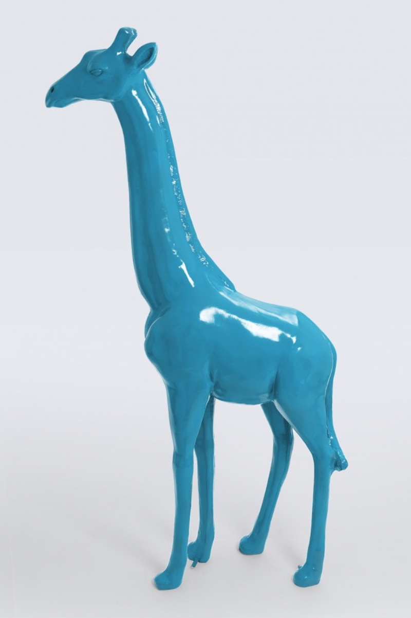 Elegante Pop Art, Lebensgroße 205 cm Giraffe, Designer Hochglanz, - obrazek 2