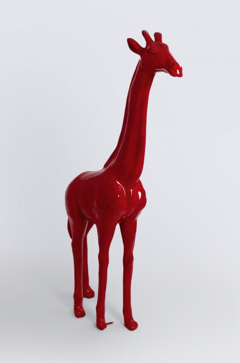 Elegante Pop Art, Lebensgroße 205 cm Giraffe, Designer Hochglanz - obrazek 3