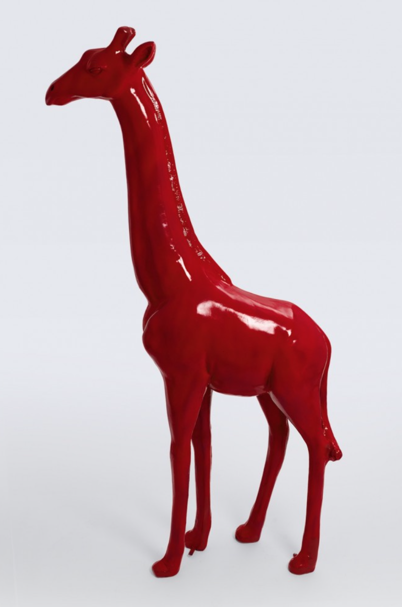 Elegante Pop Art, Lebensgroße 205 cm Giraffe, Designer Hochglanz - obrazek 2
