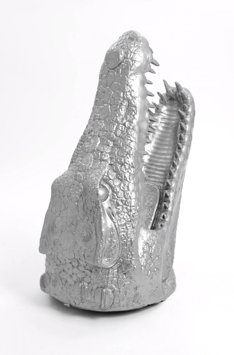 Lebensgroße Krokodilkopf, Design, Wanddekoration, Hochglanz Lack - obrazek 3