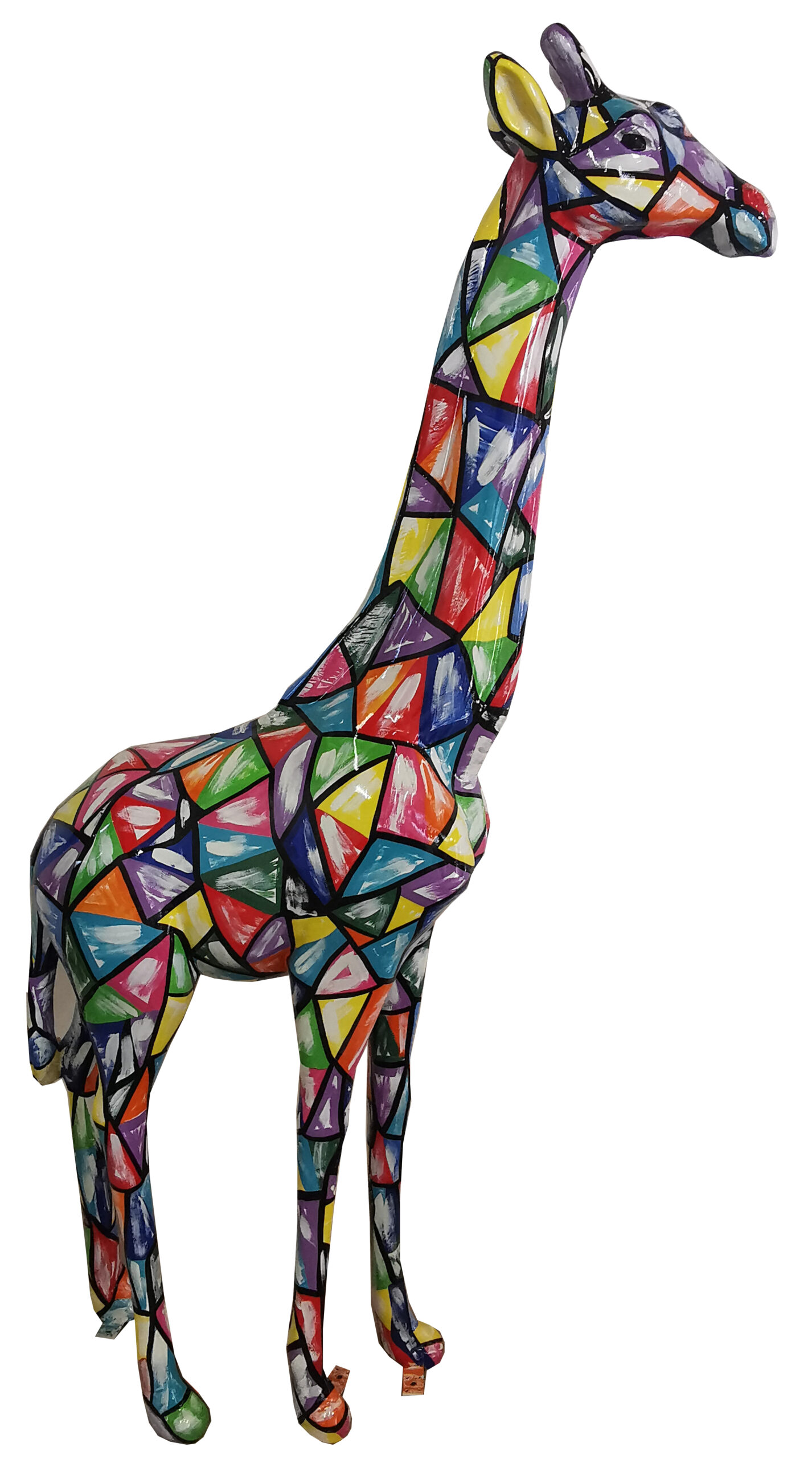 Pop Art, Lebensgroße 205 cm Giraffe, Designer Hochglanz,