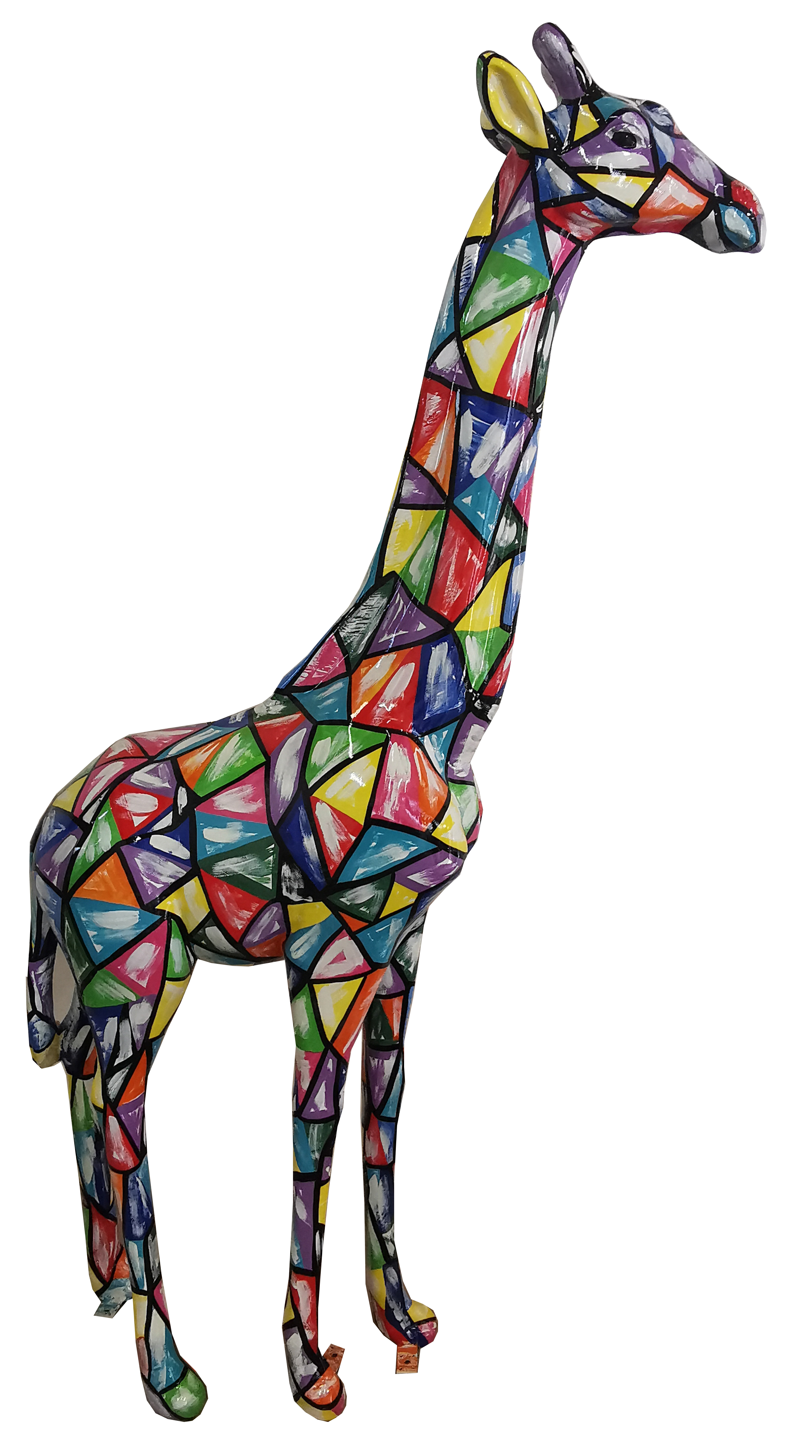 Pop Art, Lebensgroße 205 cm Giraffe, Designer Hochglanz,