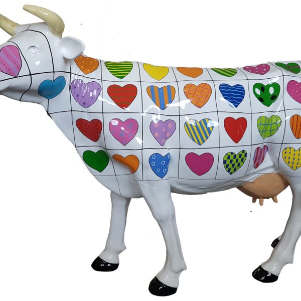 Abstrakte Lebensgroße Kuh, Designer Hochglanz, Pop Art - 210 cm
