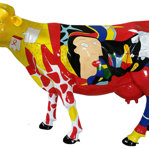 Abstrakte Lebensgroße Kuh, Designer wie Picasso, Pop Art