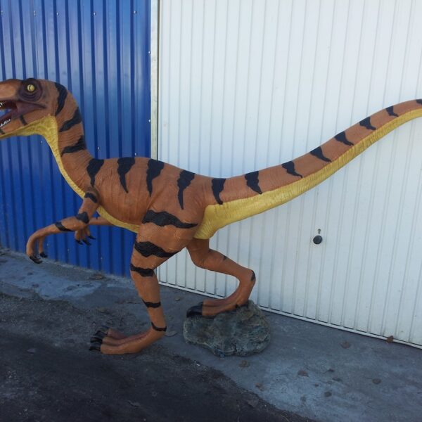Dinosaurier Velociraptor  282 cm Dekofigur natürliche Größe