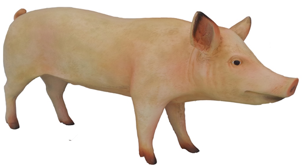 Lebensgroße Schwein - Kunstbemalung - 160 cm