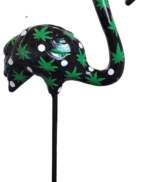 Flamingo mit Metallbeinen -  Pop Art - Designer Hochglanz