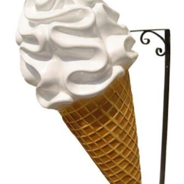 Werbefigur /  Gastronomie   -  Eis in XXL  -  110 cm  -  Eiswaffel