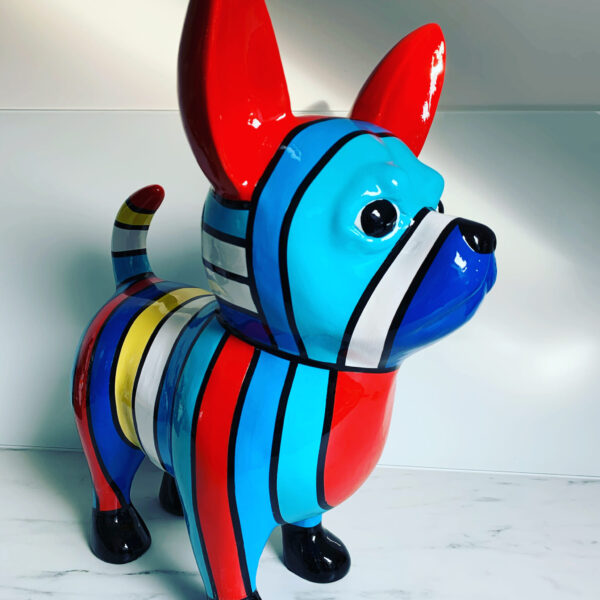 XXXL Chihuahua mit Streifen -  Pop Art - Designer Hochglanz