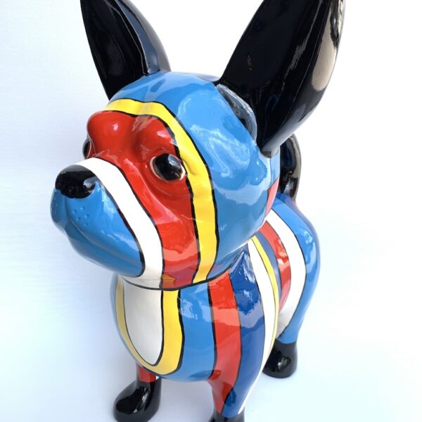 XXXL Chihuahua mit Streifen -  Pop Art - Designer Hochglanz