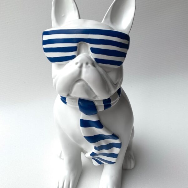 XXL Französische Bulldogge mit Brille, Pop Art - Designer Hochglanz