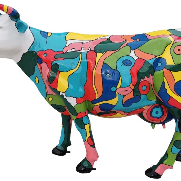 Lebensgroße Kuh -  Designer Hochglanz - Pop Art