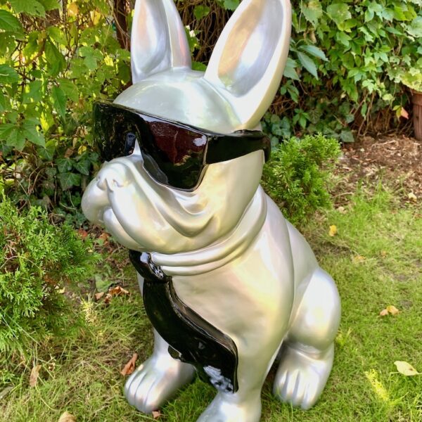 XXL Französische Bulldogge mit Brille, Pop Art - Designer Hochglanz