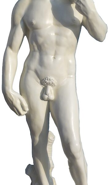 David nackt auf Sockel - PopArt - Statue - 115 cm