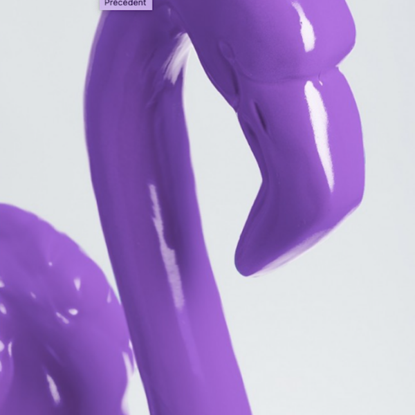 Flamingo mit Metallbeinen -  Pop Art - Designer Hochglanz