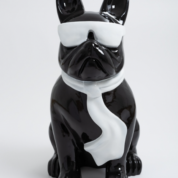 XXL Französische Bulldogge mit Brille, Pop Art - Designer Hochglanz