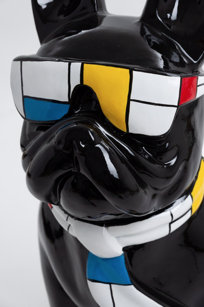 XXL Französische Bulldogge mit Brille, Pop Art - Designer Hochglanz - 120 cm - obrazek 3