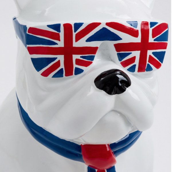 XXL Französische Bulldogge mit Brille, Pop Art - Designer Hochglanz - 120 cm