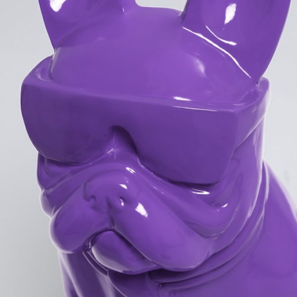 XXL Französische Bulldogge mit Brille, Pop Art - Designer Hochglanz