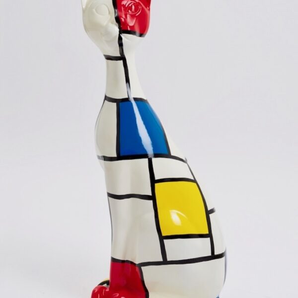 XL Katze Kunstbemalung, Pop Art - Designer Hochglanz