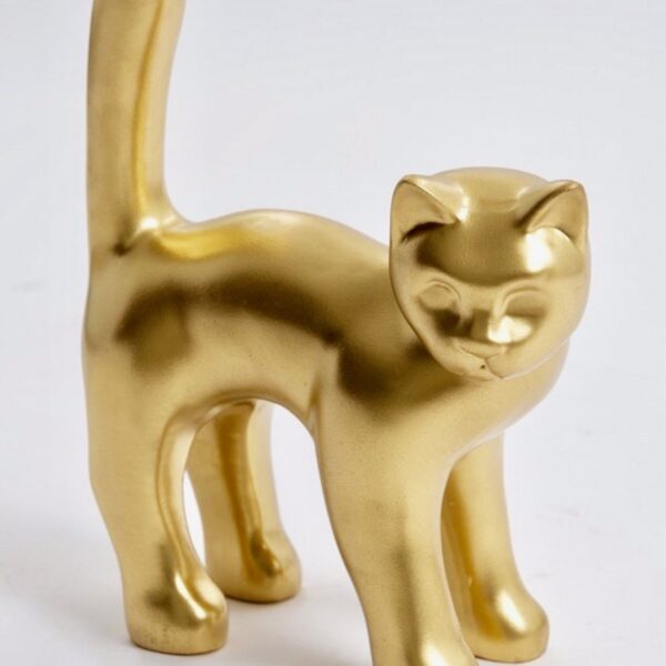 XXXL Katze Kunstbemalung GOLD Pop Art - Designer Hochglanz