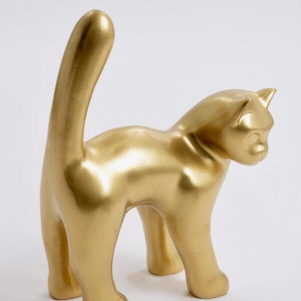 XL Katze GOLD , Pop Art - Designer Hochglanz