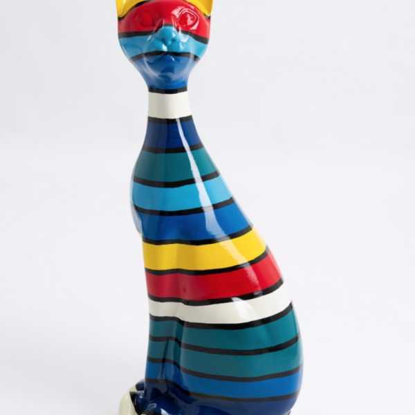 XL Katze Kunstbemalung, Pop Art - Designer Hochglanz