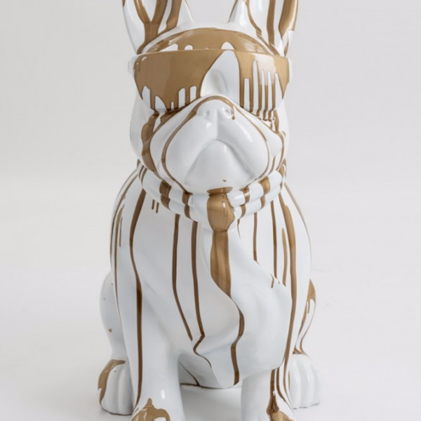 XXL Französische Bulldogge mit Brille, Pop Art - Designer Hochglanz