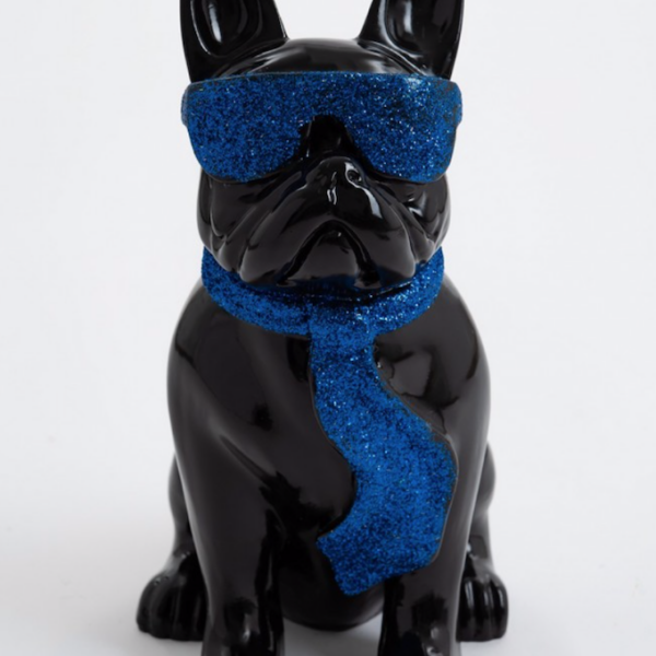 XXL Französische Bulldogge mit DISCO-Brille, Pop Art - Designer Hochglanz