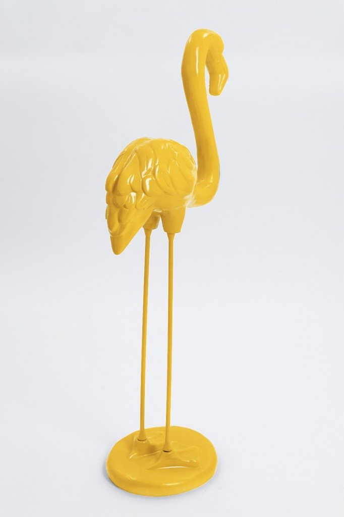 Flamingo mit Metallbeinen - Pop Art - Designer Hochglanz - obrazek 2