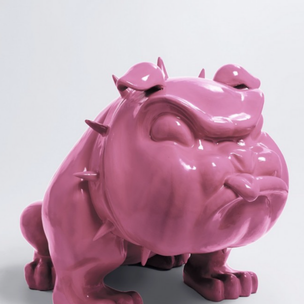 Englische Bulldogge XXL PINK, Pop Art - Designer Hochglanz
