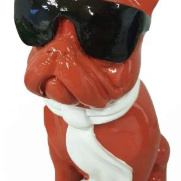 XXL Französische Bulldogge mit Brille, Pop Art - Designer Hochglanz