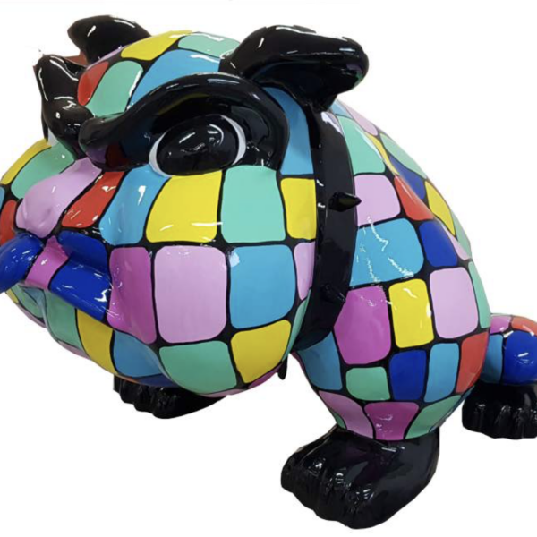 Englische Bulldogge XXL, Pop Art - Designer Hochglanz