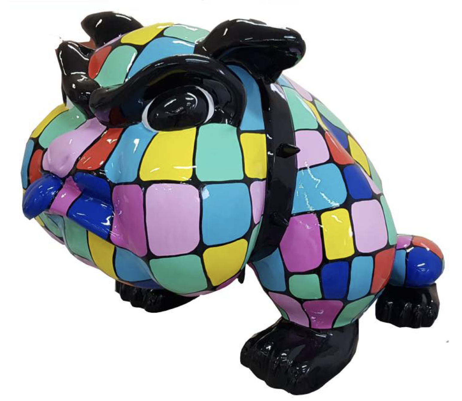 Englische Bulldogge XXL, Pop Art - Designer Hochglanz