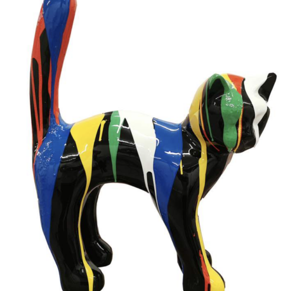 XXXL Katze Kunstbemalung, Pop Art - Designer Hochglanz