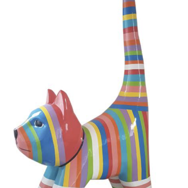 XXXL Katze Kunstbemalung, Pop Art - Designer Hochglanz