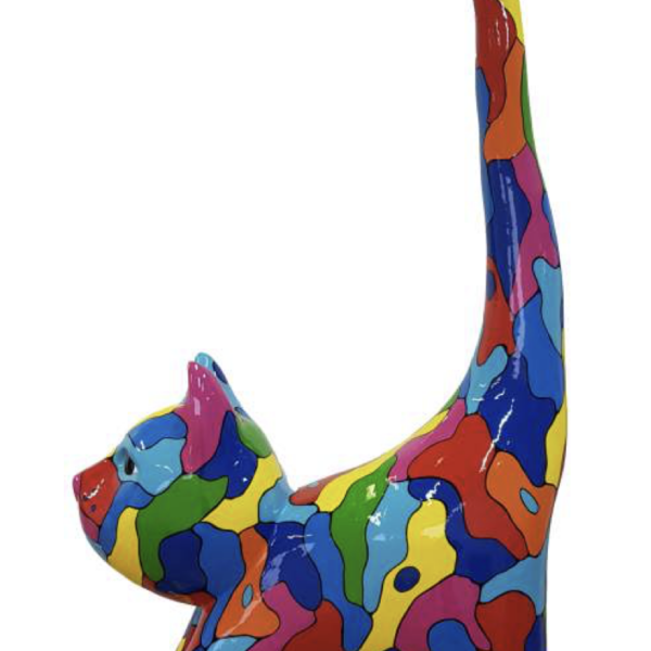 XXXL Katze Kunstbemalung, Pop Art - Designer Hochglanz