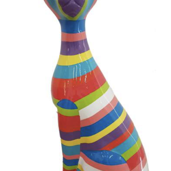 XL Katze Kunstbemalung, Pop Art - Designer Hochglanz