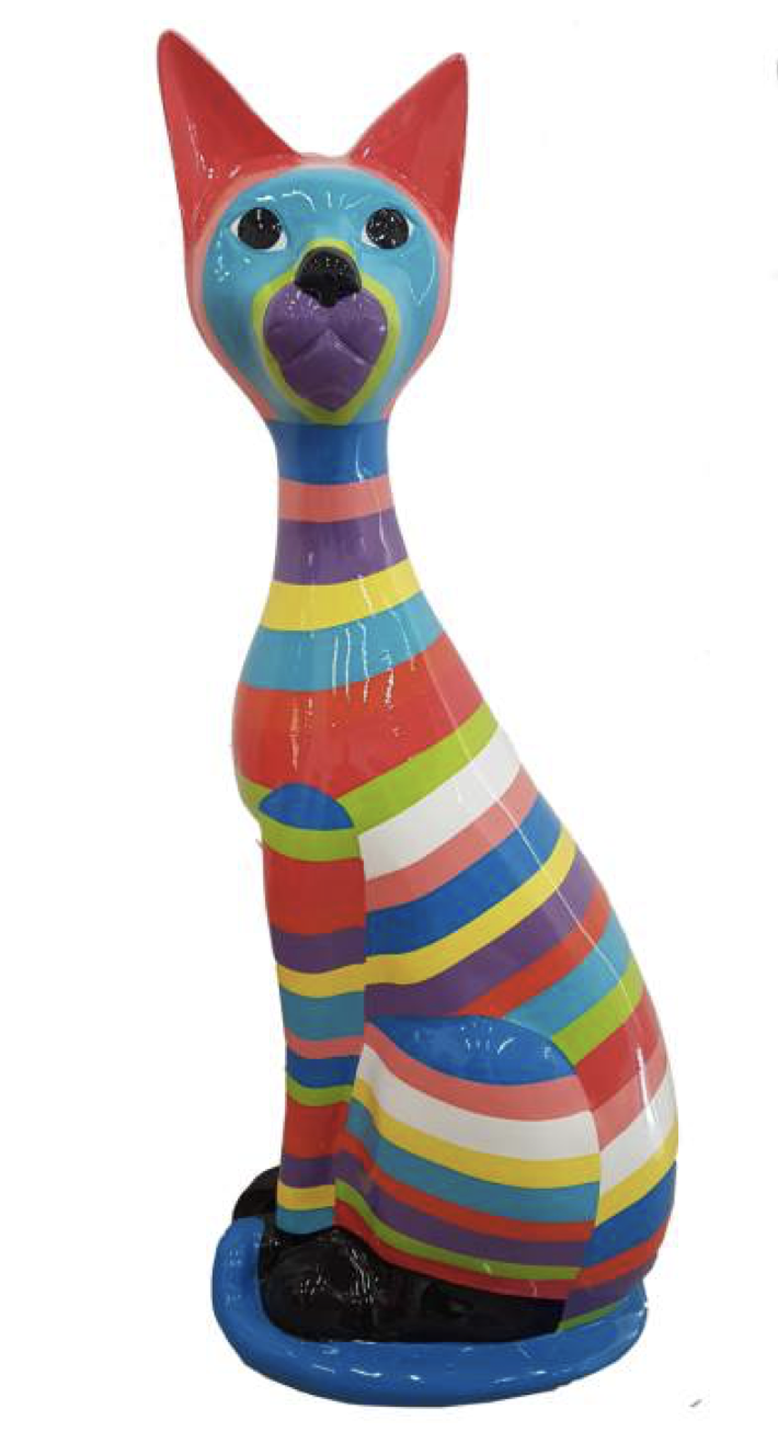 XL Katze Kunstbemalung, Pop Art - Designer Hochglanz