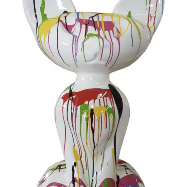 XL Katze Kunstbemalung, Pop Art - Designer Hochglanz