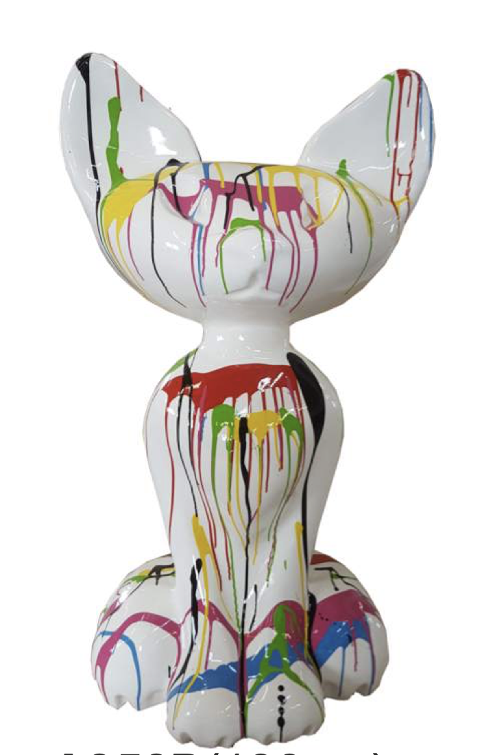 XL Katze Kunstbemalung, Pop Art - Designer Hochglanz