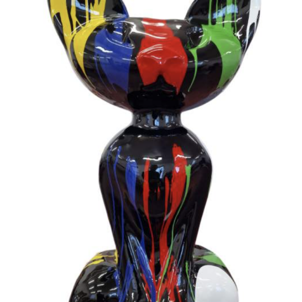 XL Katze Kunstbemalung, Pop Art - Designer Hochglanz