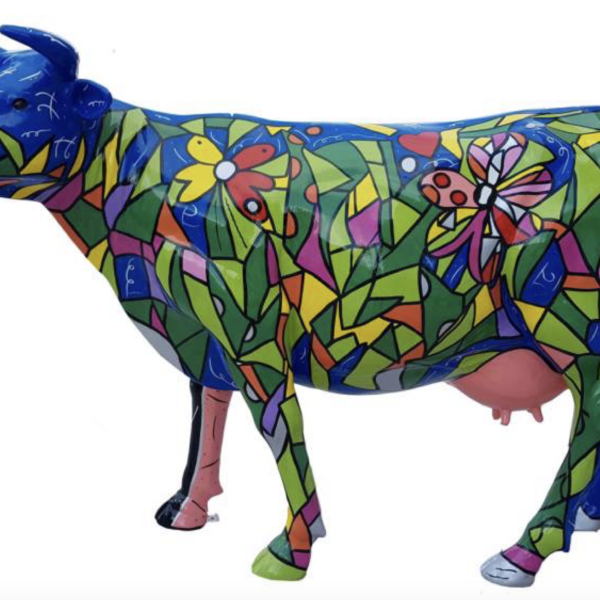 Lebensgroße Kuh -  Designer Hochglanz - Pop Art
